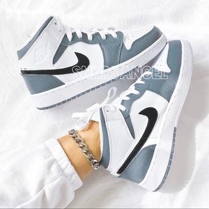 Nike custom air jordan 1 mid sneakers